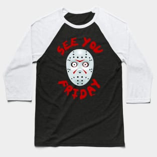 Friday 13th Jason Mask Baseball T-Shirt